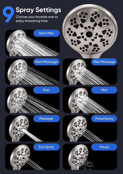 Shower Head with Handheld High Pressure (Brushed Nickel)