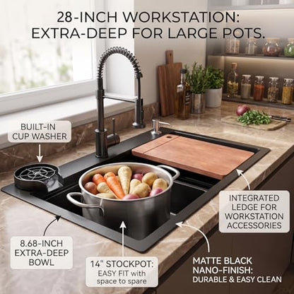 Black Drop in Kitchen Sink