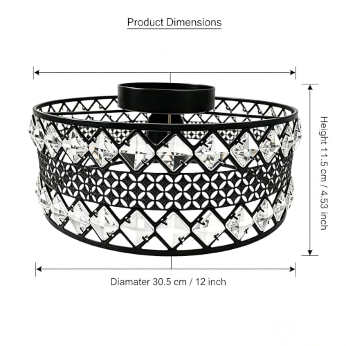 Crystal Ceiling Light Fixture (L)