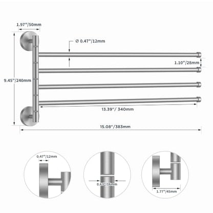 Swivel Towel Racks for Bathroom