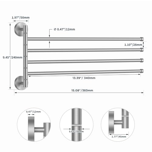 Swivel Towel Racks for Bathroom
