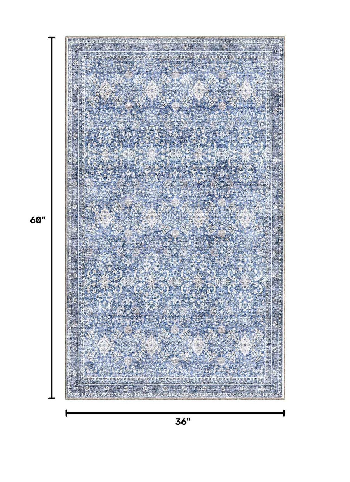 3x5 Area Rugs (Blue / 3' x 5' (Rectangular))