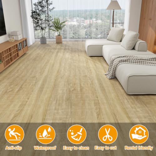 Dark Wood Peel and Stick Floor Tiles