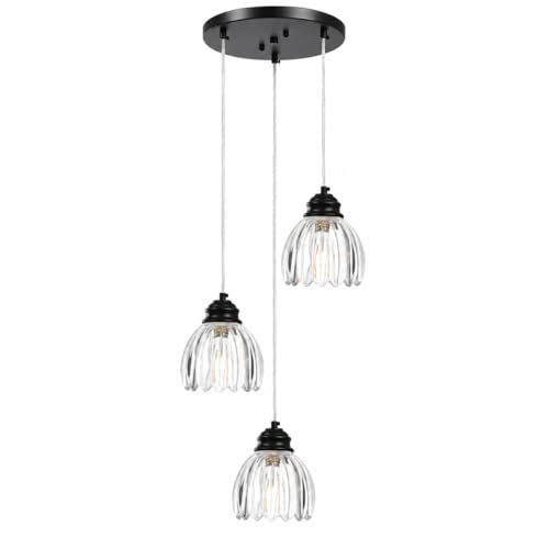 3153 5 Light Pendant Light Round Base cage