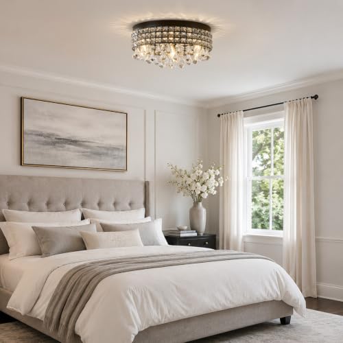 Crystal DomeFlushmount Chandelier