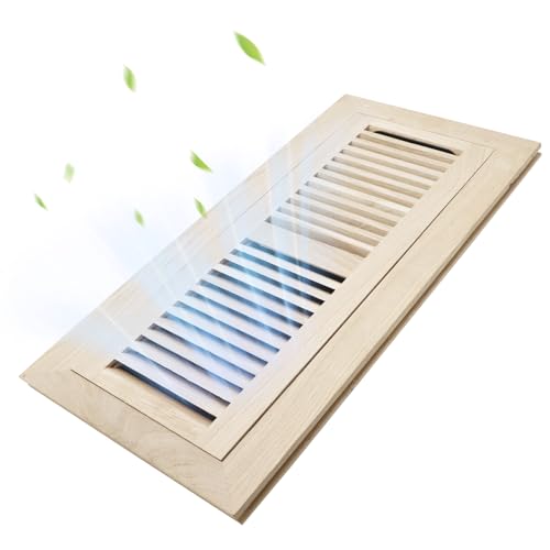 4x14 Inch Oak Floor Register (4x14 / White-1pcs)