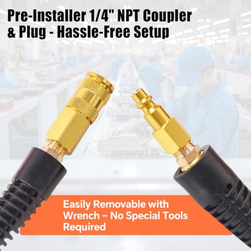Orange Yellow Hybrid Air Hose