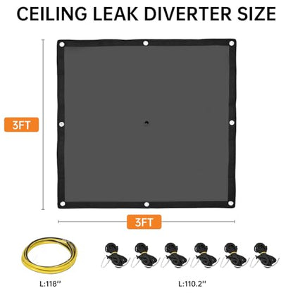 Ceiling Leak Diverter Tarp