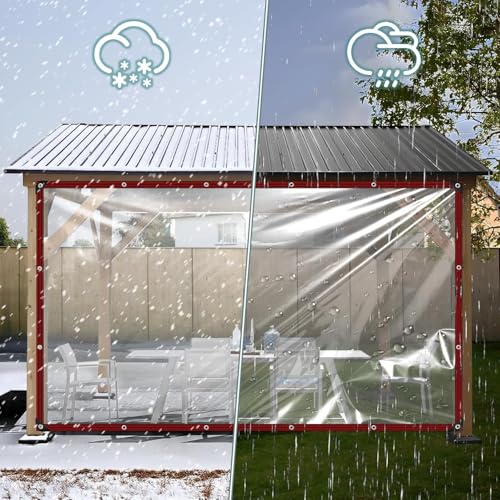 Clear Tarp Waterproof Vinyl with Reinforced Grommets