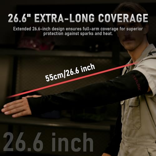 Welding Sleeves Heat&Flame Resistant Arm Protection Work Sleeves for Men and Women