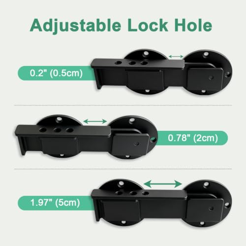 Flip Gate Latch Lock with Padlock Hole