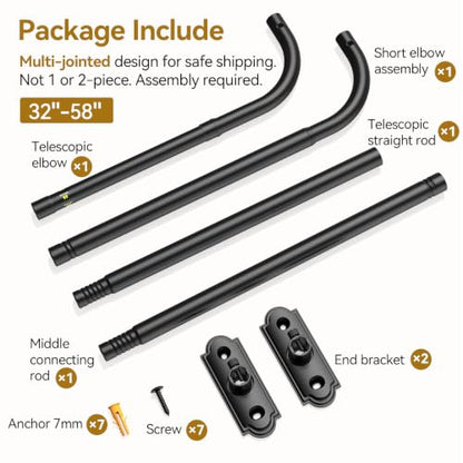 Curtain Rods Wrap Around Blackout 1 Inch Curtain Rods for Windows