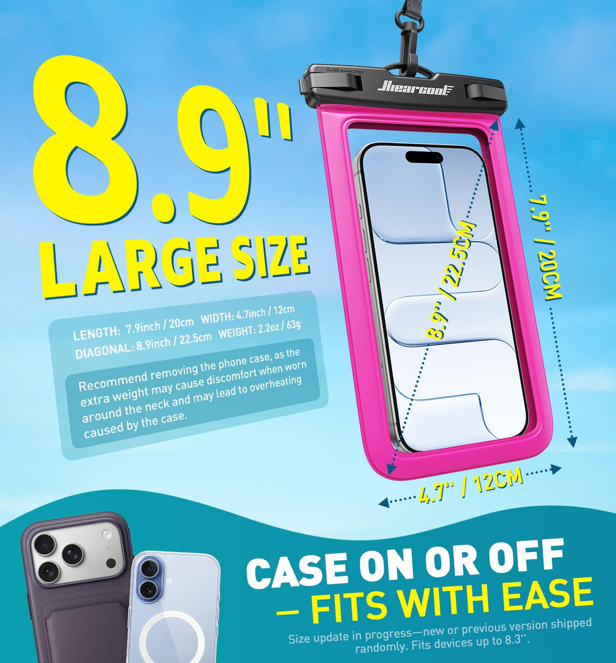 Waterproof Phone Pouch (2-Pack Bright Red)