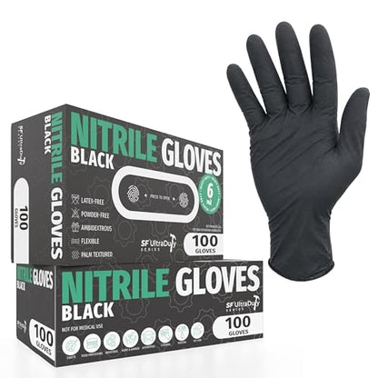 UltraDuty Black Nitrile Gloves 6 Mil