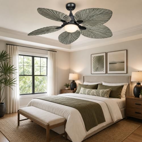52 Inch Ceiling Fan with Light and Remote for Indoor