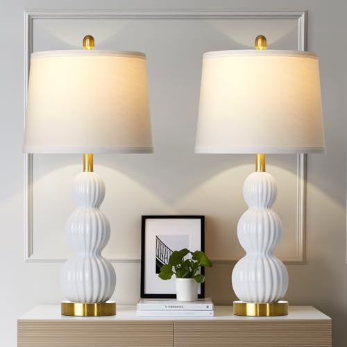 Ceramic Table Lamps Set of 2 for Living Room