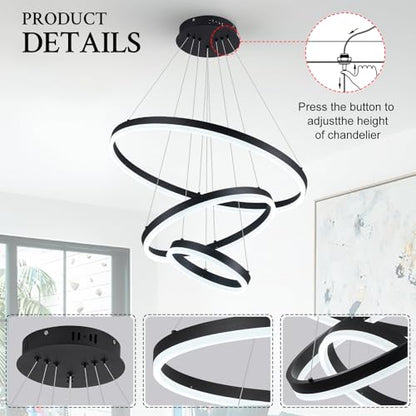 Modern Chandelier LED Dimmable LED Pendant Light for Dining Room Light Fixture