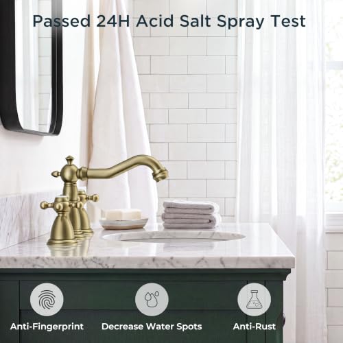 Bathroom Faucet 3 Hole Vintage 8 inch Widespread Sink Faucets