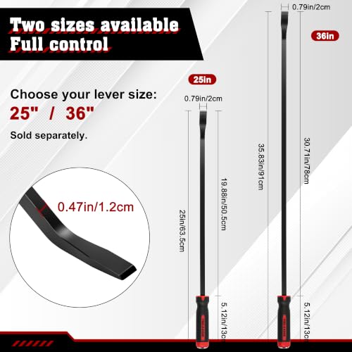 Angled Tip Handled Pry Bar with Striking Cap