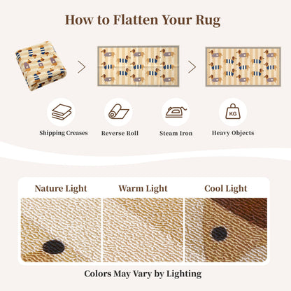 Waterproof 3x5 Runner Rug Non Slip Floor Runners for Dogs (Sau Beige / 3' x 5' (Runner))