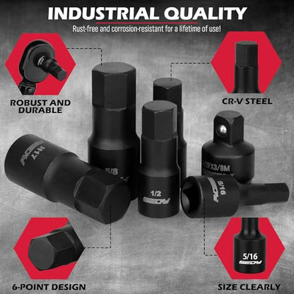 Hex Bit Impact Socket Set (36-Piece Hex Impact (SAE/Metric))
