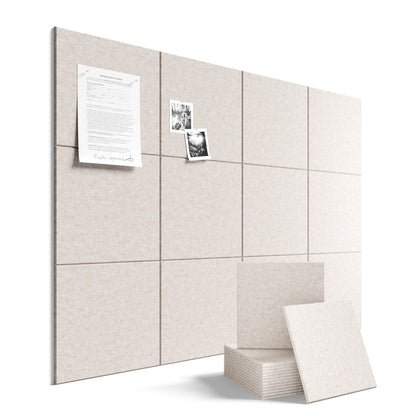 Felt Bulletin Board & Cork Board Alternative 48'' x 36'' (Oatmeal-1 / Solid tile 12-pack)