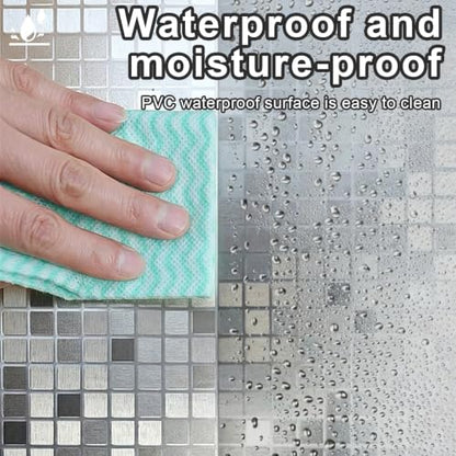 Metallic Brushed Texture Peel and Stick Wallpaper 17.72in x 118in Thick Vinyl Self Adhesive with Air Guide Slot Removable Contact Paper for Kitchen Backsplash