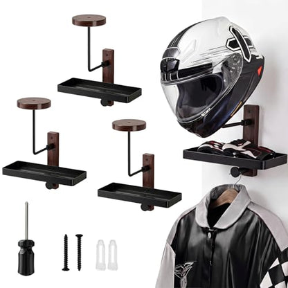 Helmet Holder Wall Mount with Shlef