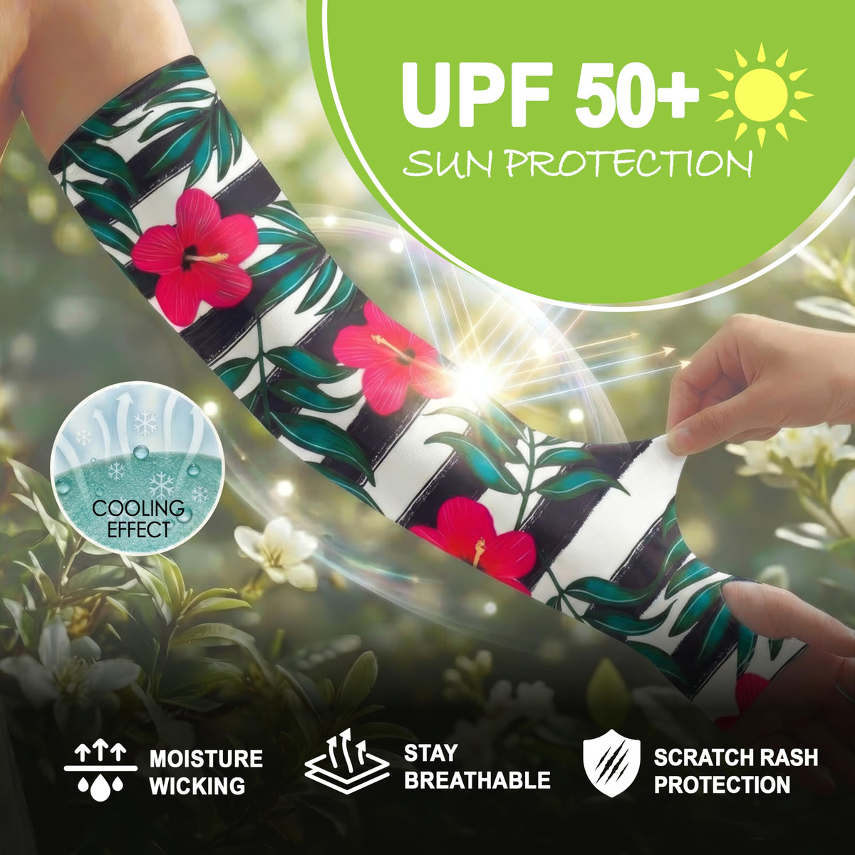 Gardening Sleeves (XX-Large / Striped Tropical)