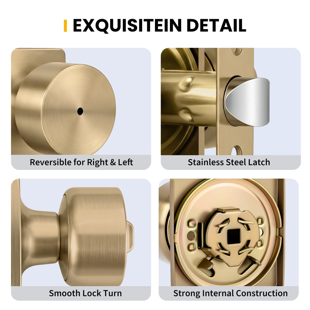 Champagne Bronze Door Knobs Interior (Champagne Bronze)