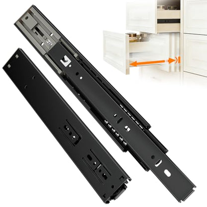 1 Pair Soft Close Drawer Slides 10 12 14 16 18 20 22 24 Inch Side Mount Cabinet Drawer Glides 1 Pair Ball Bearing Full Extension Kitchen Dresser Rails