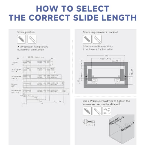 Soft Close undermount Drawer Slides