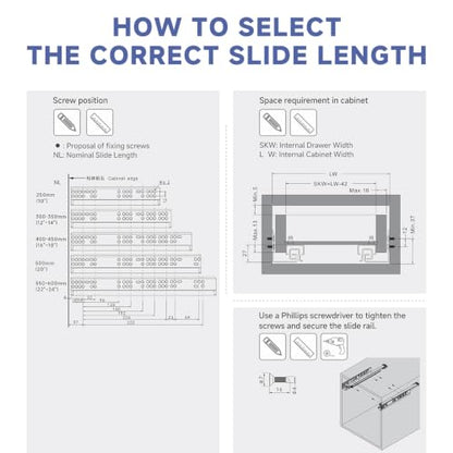 Soft Close undermount Drawer Slides