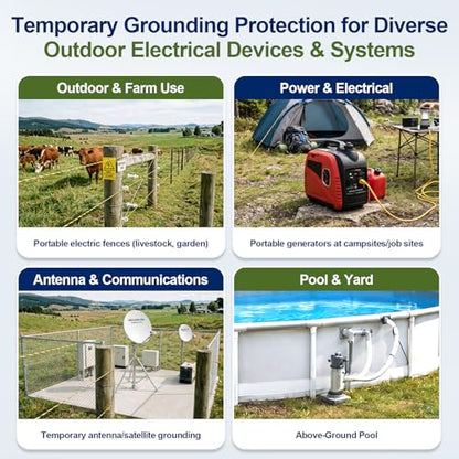 Portable Ground Rod Grounding Pin with Ground Wire Lug