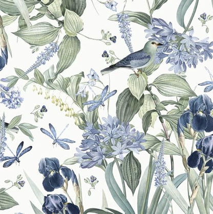 Brid and Floral Peel and Stick Wallpaper Flower Contact Paper Removable Wallpaper Peel and Stick