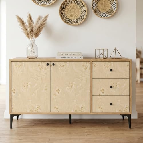 Burl Wood Contact Paper Peel and Stick Wood Grain Contact Paper for Countertops Waterproof Self Adhesive Furniture Vinyl Wrap for Cabinets