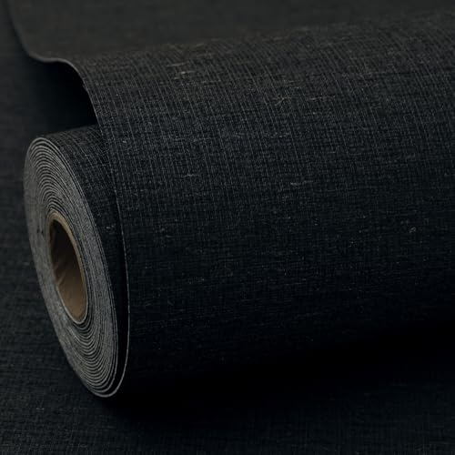 Woven Fabric Peel and Stick Wallpaper Subtle Linen Texture Grasscloth Washable Thick Self
