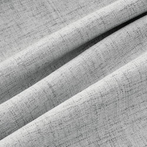 100% Blackout Linen Curtains 2 Panels Set for Bedroom Solid Luxury Decor Thermal Insulation Room Darkening Back Tab Rod Pocket Drapes for Living Room Nursery