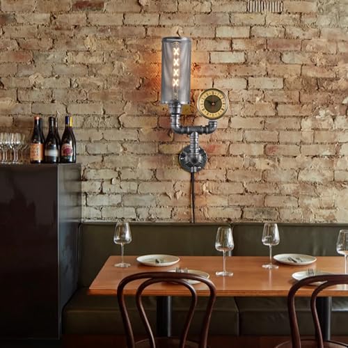 Plug in Vintage Steampunk Wall Sconce