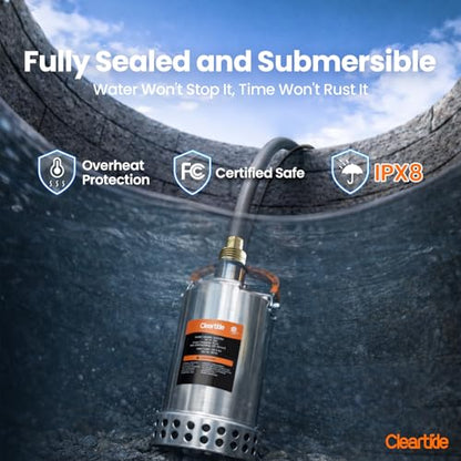 Stainless Steel Submersible Utility Water Pump (3/4 HP Stainless Steel Sump Pump)