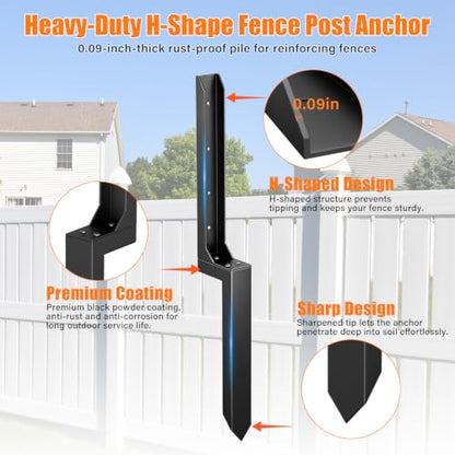 6 Pcs Fence Post Repair Kit