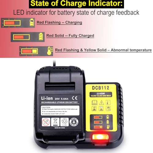 20V MAX Cordless Tool Battery Charger DCB104 DCB112