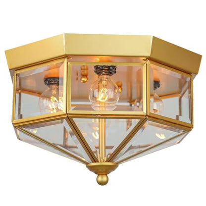 Farmhouse Style Square Flush Mount Ceiling Light
