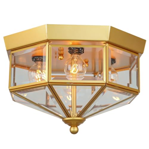 Farmhouse Style Square Flush Mount Ceiling Light