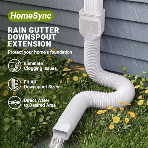 2 Pack Rain Gutter Downspout Extension with Cleanout Window