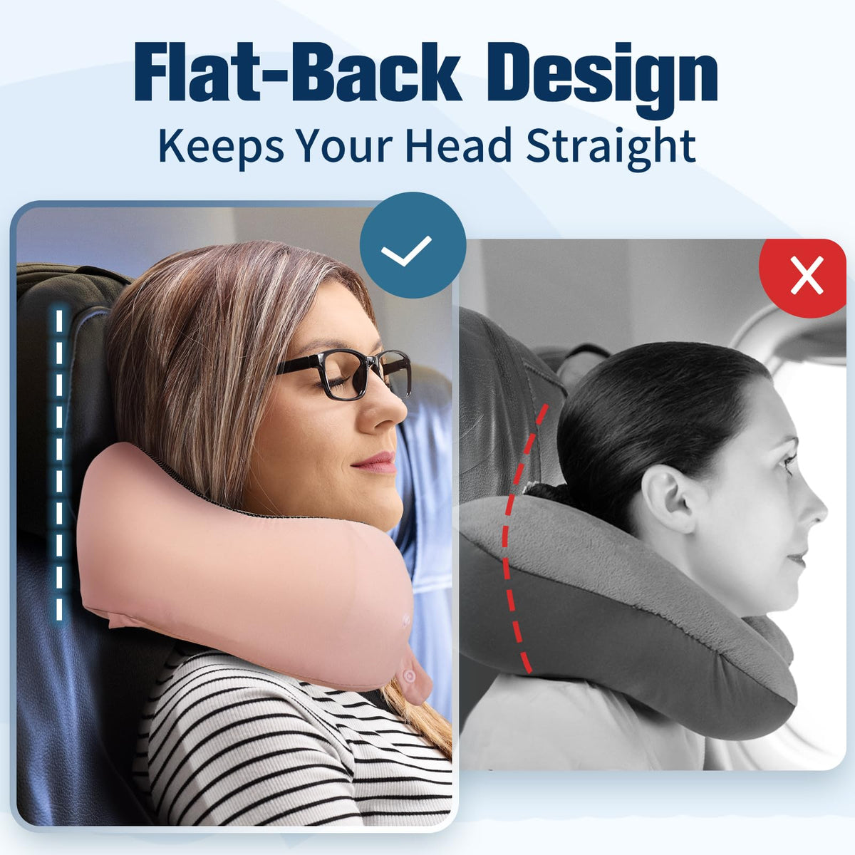Neck Pillow for Traveling (Light Pink)