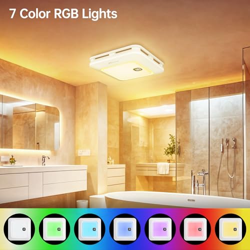 Bathroom Exhaust Fan with Bluetooth Speaker