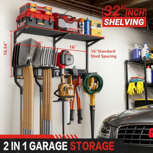 Garage Wall Organizer with Storage Shelves