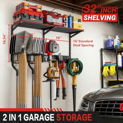 Garage Wall Organizer with Storage Shelves