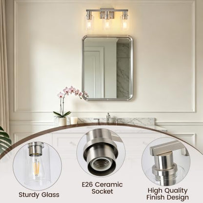 3 Light Bathroom Vanity Light (Brushed Nickel / 3 Lights)